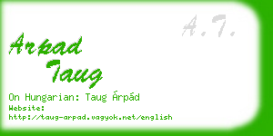 arpad taug business card